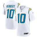 Zennovawear Justin Herbert Los Angeles Chargers Game Jersey - White