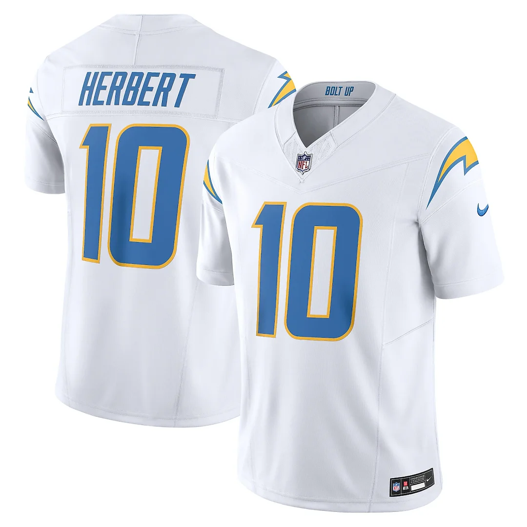Zennovawear Justin Herbert Los Angeles Chargers Vapor FUSE. Limited Jersey - White
