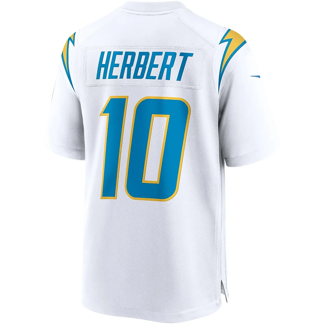 Zennovawear Justin Herbert Los Angeles Chargers Game Jersey - White