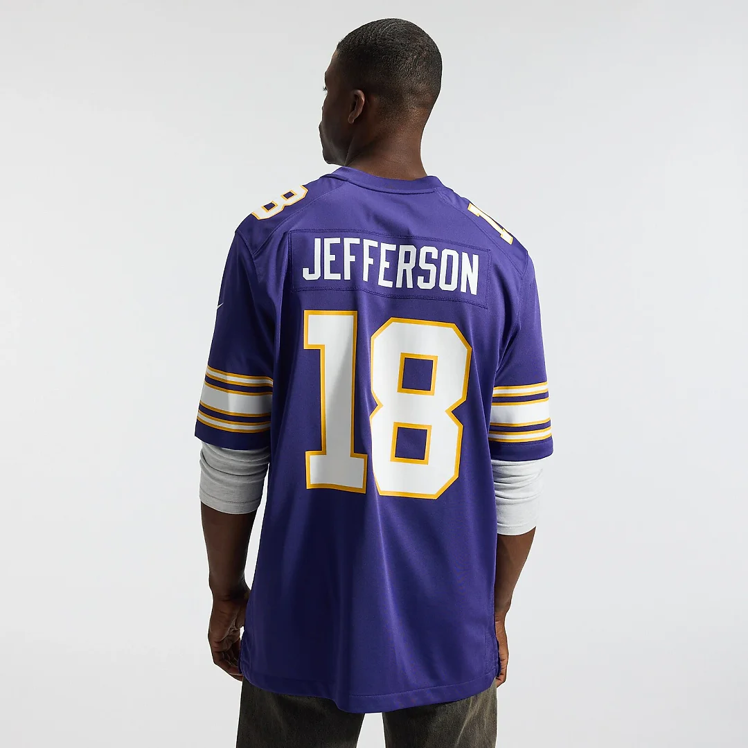Zennovawear Justin Jefferson Minnesota Vikings Classic Player Game Jersey - Purple