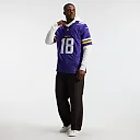 Zennovawear Justin Jefferson Minnesota Vikings Team Vapor FUSE. Stitched Limited Jersey - Purple