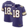 Zennovawear Justin Jefferson Minnesota Vikings Classic Player Game Jersey - Purple