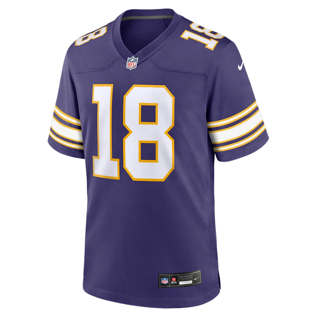 Zennovawear Justin Jefferson Minnesota Vikings Classic Player Game Jersey - Purple