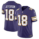 Zennovawear Justin Jefferson Minnesota Vikings Alternate Classic Vapor FUSE. Stitched Limited Jersey - Purple