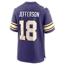 Zennovawear Justin Jefferson Minnesota Vikings Classic Player Game Jersey - Purple