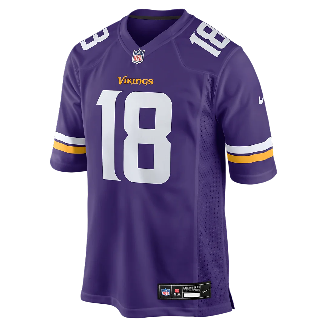 Zennovawear Justin Jefferson Minnesota Vikings Game Jersey - Purple