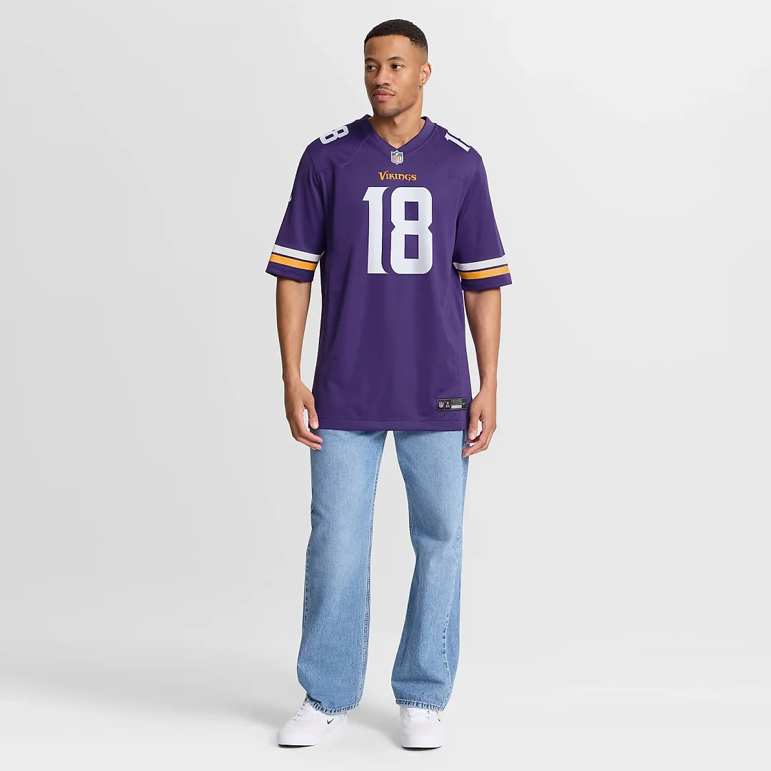 Zennovawear Justin Jefferson Minnesota Vikings Game Jersey - Purple