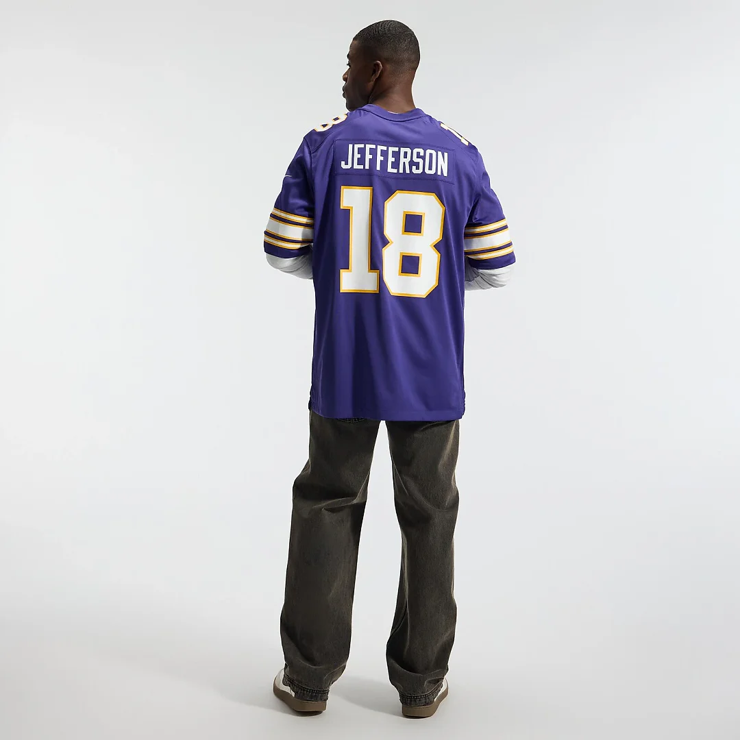 Zennovawear Justin Jefferson Minnesota Vikings Classic Player Game Jersey - Purple