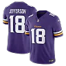 Zennovawear Justin Jefferson Minnesota Vikings Team Vapor FUSE. Stitched Limited Jersey - Purple