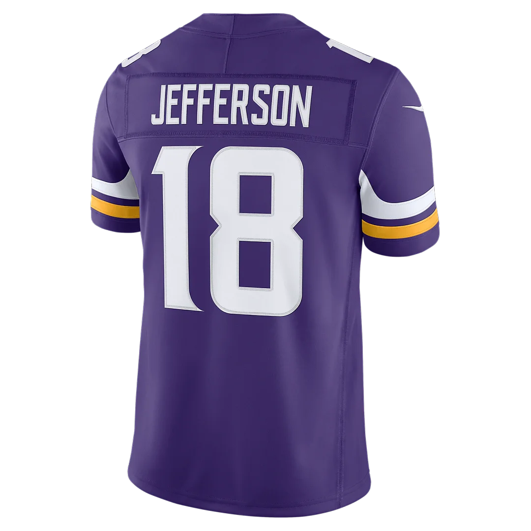 Zennovawear Justin Jefferson Minnesota Vikings Team Vapor FUSE. Stitched Limited Jersey - Purple