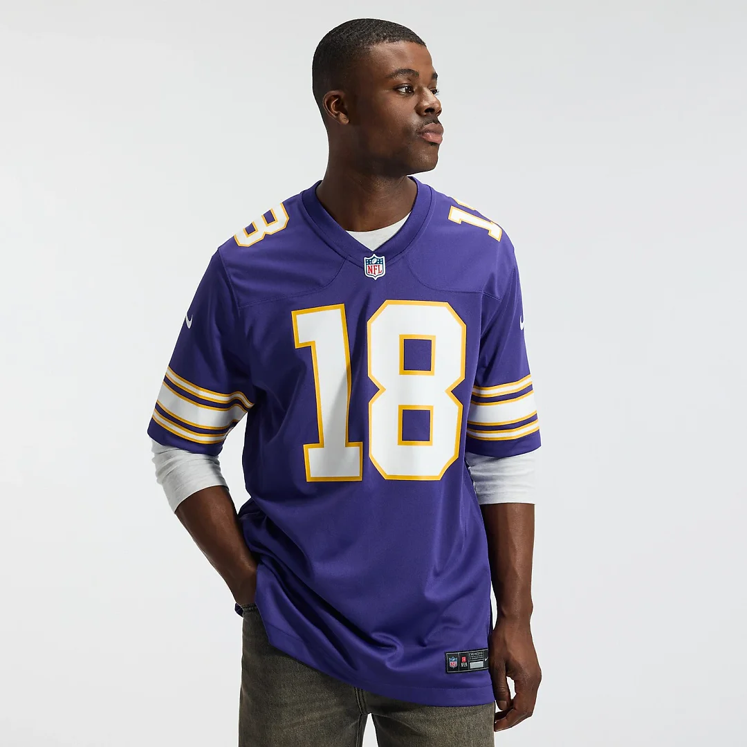 Zennovawear Justin Jefferson Minnesota Vikings Classic Player Game Jersey - Purple
