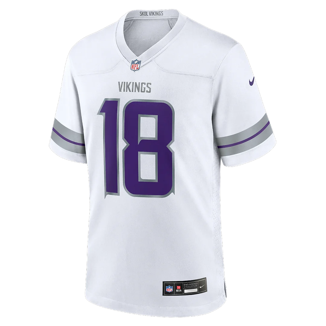 Zennovawear Justin Jefferson Minnesota Vikings Alternate Game Player Jersey - White