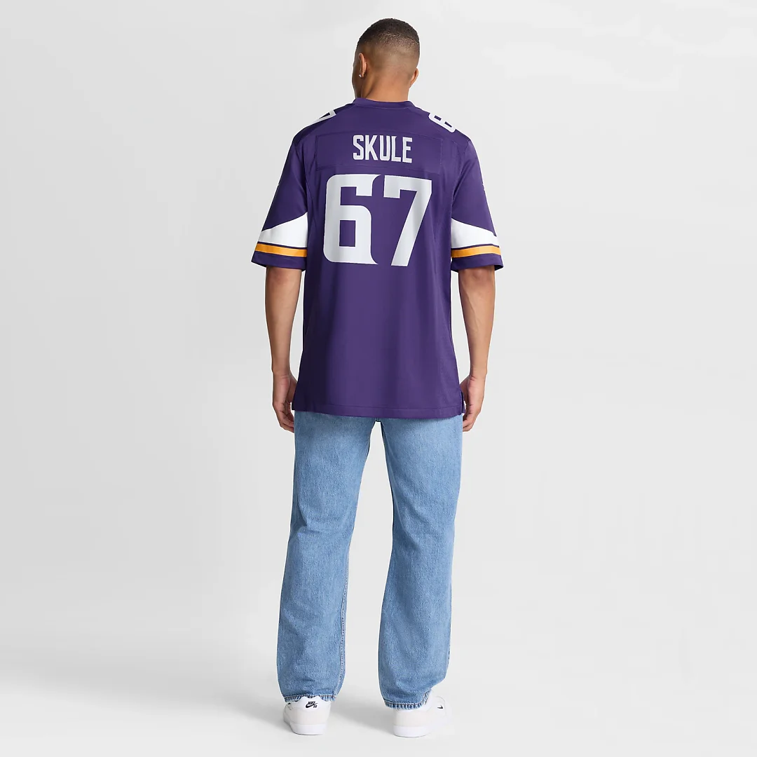 Zennovawear Justin Skule Minnesota Vikings Team Game Jersey - Purple