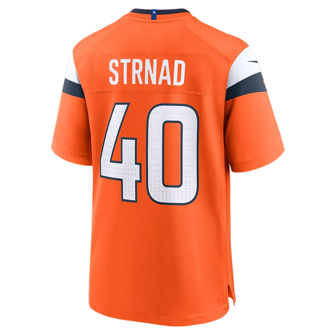 Zennovawear Justin Strnad Denver Broncos Team Game Jersey - Orange