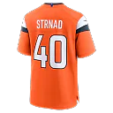 Zennovawear Justin Strnad Denver Broncos Team Game Jersey - Orange