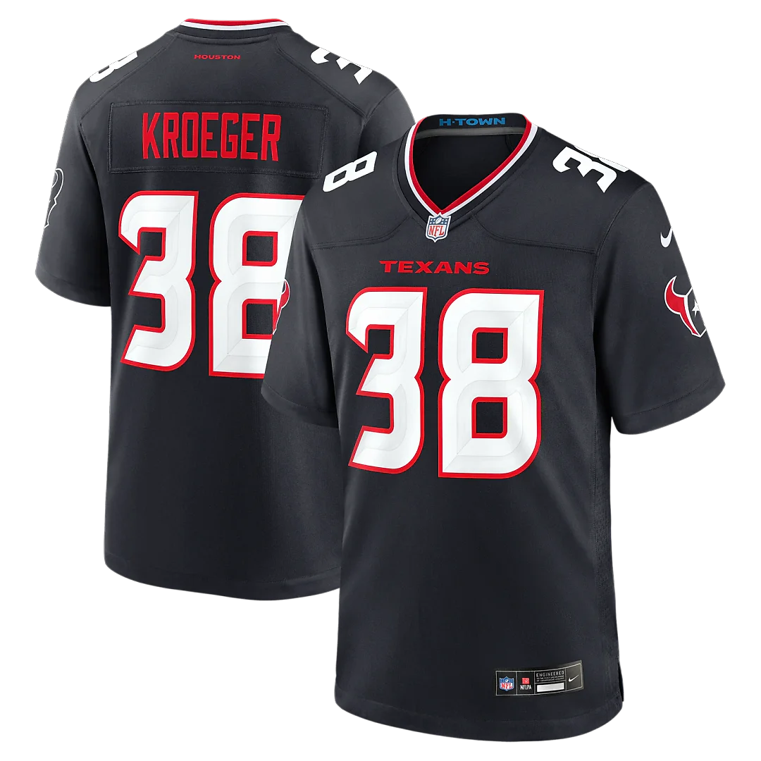 Zennovawear Kai Kroeger Houston Texans Team Game Jersey - Navy