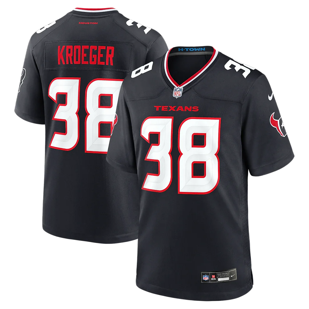 Zennovawear Kai Kroeger Houston Texans Team Game Jersey - Navy