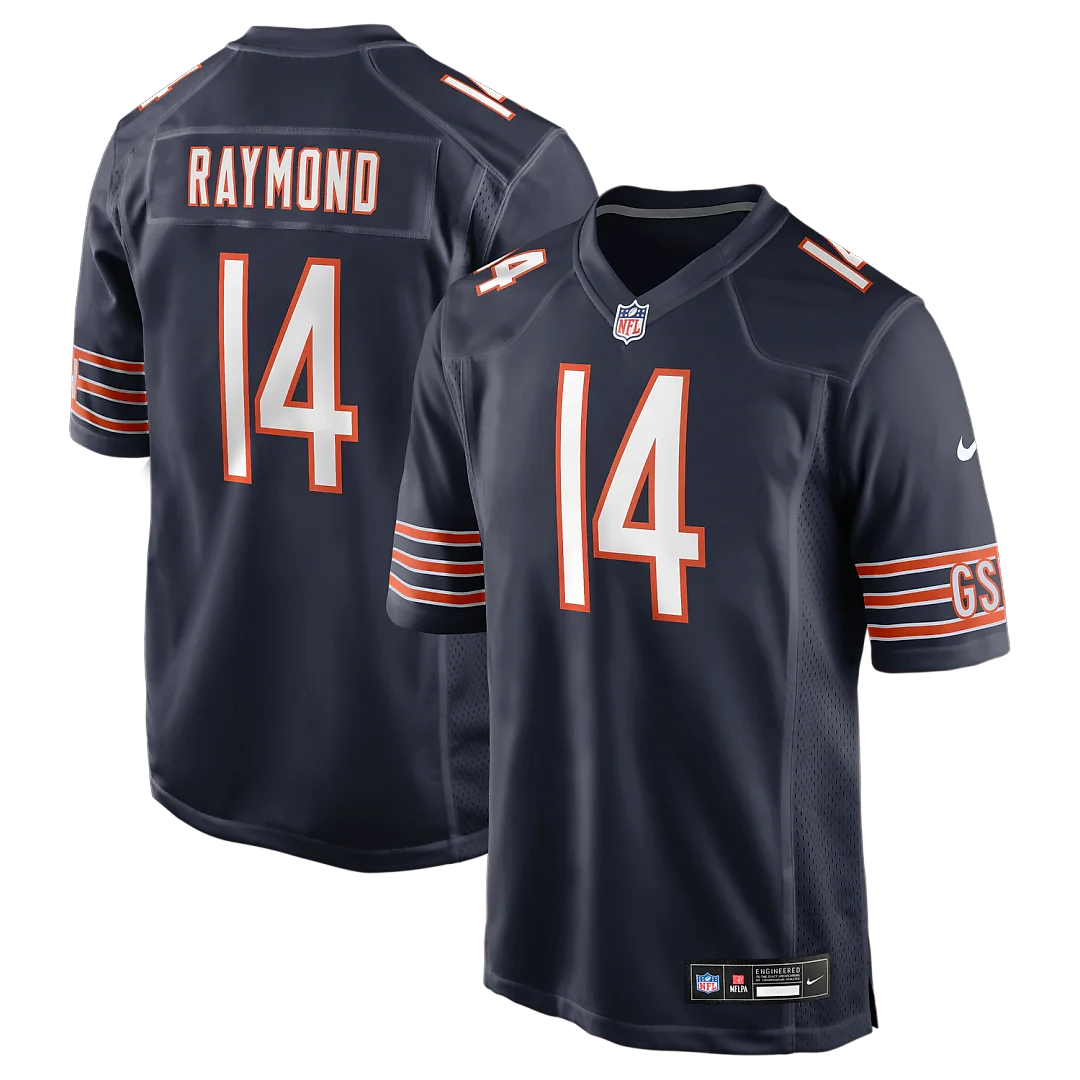 Zennovawear Kalif Raymond Chicago Bears Team Game Jersey - Navy
