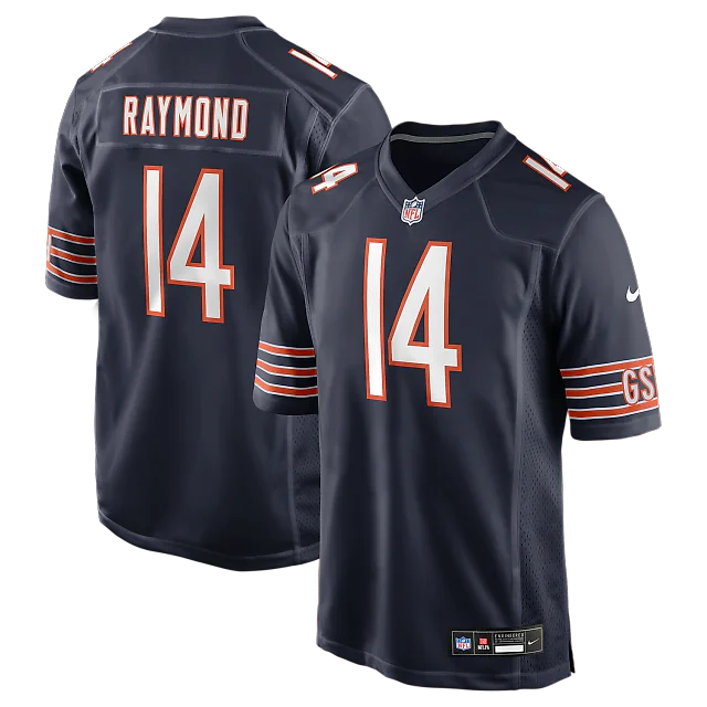 Zennovawear Kalif Raymond Chicago Bears Team Game Jersey - Navy