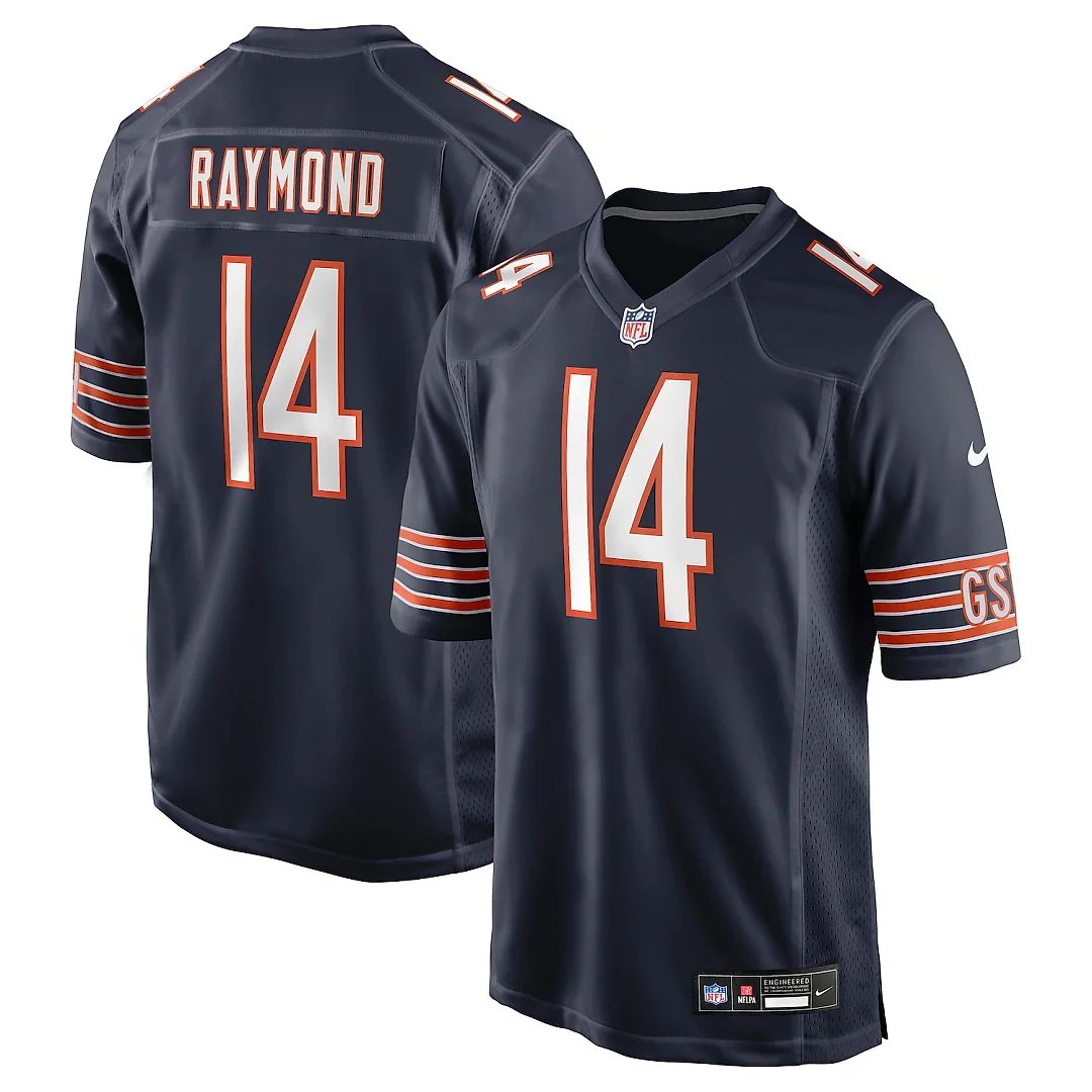 Zennovawear Kalif Raymond Chicago Bears Team Game Jersey - Navy
