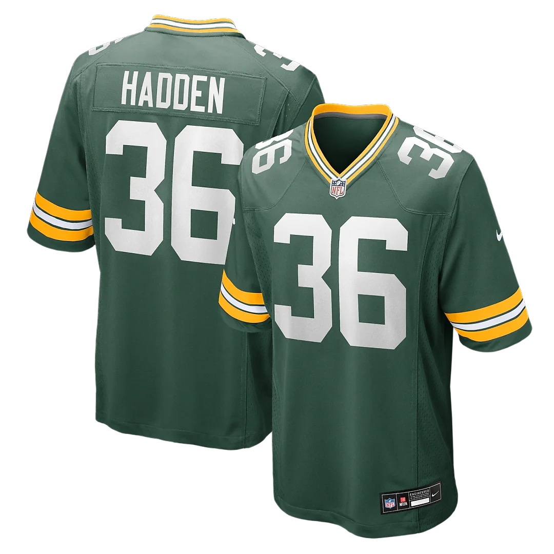 Zennovawear Kamal Hadden Green Bay Packers Team Game Jersey - Green