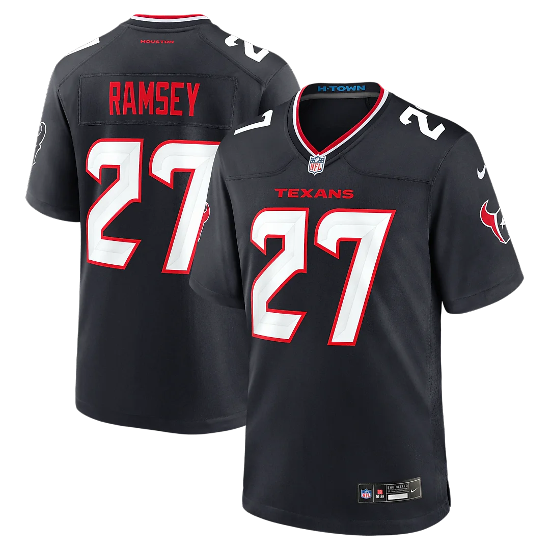 Zennovawear Kamari Ramsey Houston Texans Team Game Jersey - Navy