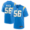 Zennovawear Kanai Mauga Los Angeles Chargers Team Game Jersey - Powder Blue