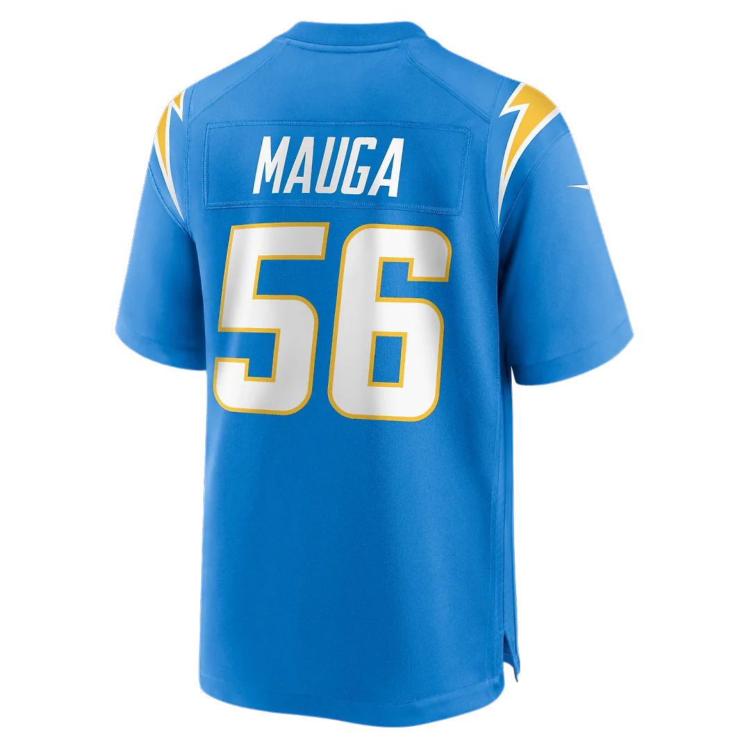 Zennovawear Kanai Mauga Los Angeles Chargers Team Game Jersey - Powder Blue