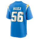 Zennovawear Kanai Mauga Los Angeles Chargers Team Game Jersey - Powder Blue