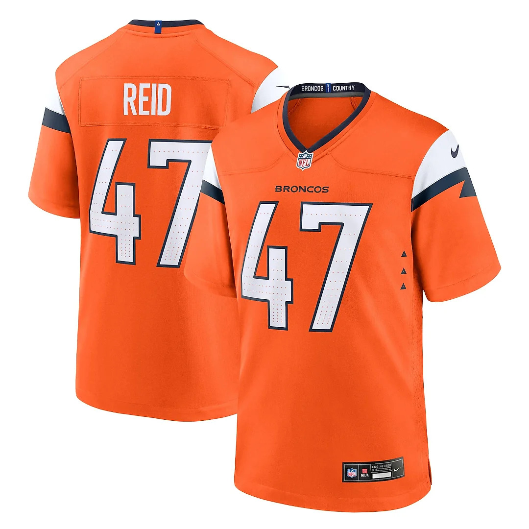 Zennovawear Karene Reid Denver Broncos Team Game Jersey - Orange