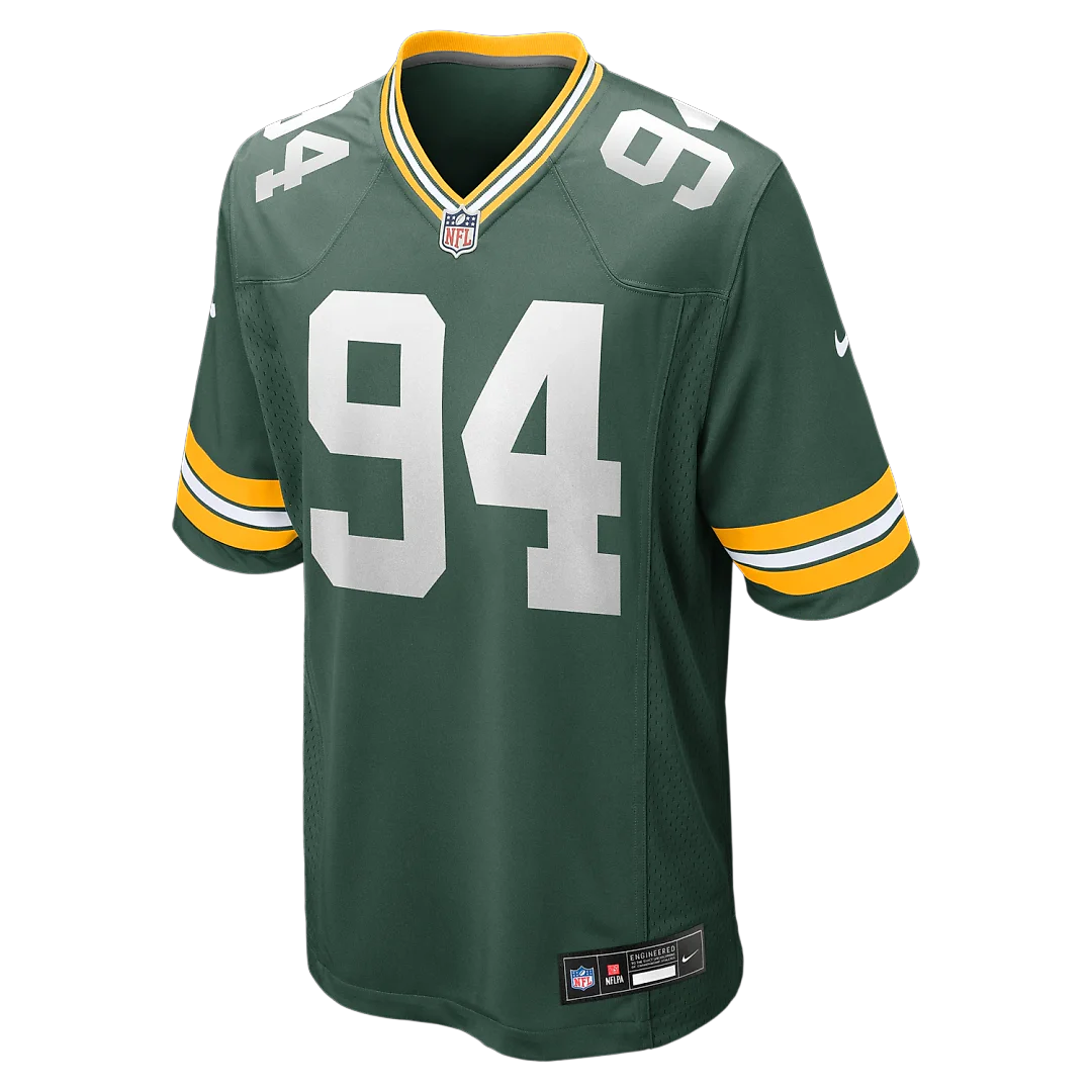 Zennovawear Karl Brooks Green Bay Packers Game Jersey - Green