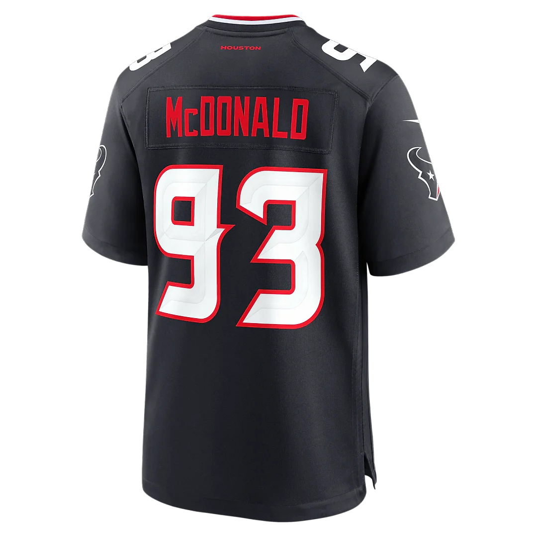 Zennovawear Kayden McDonald Houston Texans Team Game Jersey - Navy