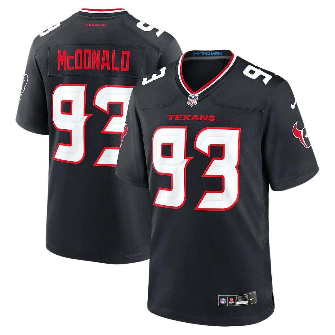 Zennovawear Kayden McDonald Houston Texans Team Game Jersey - Navy