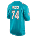 Zennovawear Kayden ProctorMiami Dolphins 2026 NFL Draft First Round Pick No. 12 Team Game Jersey - Aqua