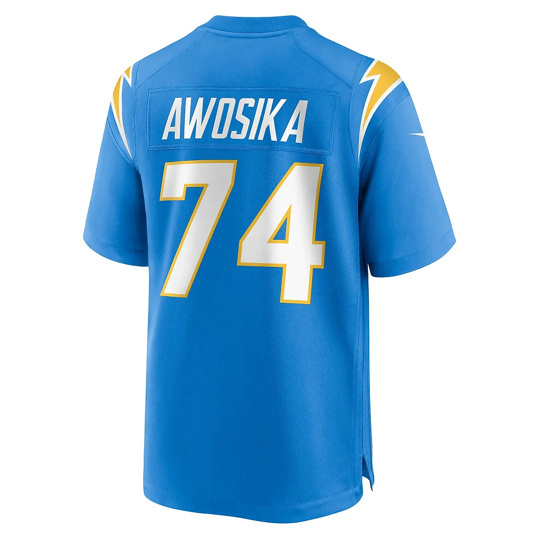 Zennovawear Kayode Awosika Los Angeles Chargers Team Game Jersey - Powder Blue