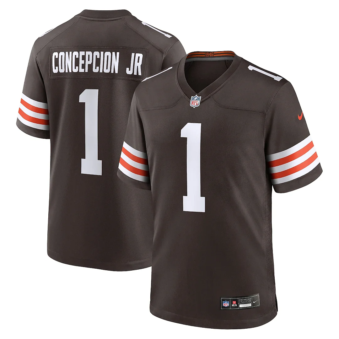 Zennovawear KC Concepcion Cleveland Browns 2026 NFL Draft First Round Pick No. 24 Team Game Jersey - Brown
