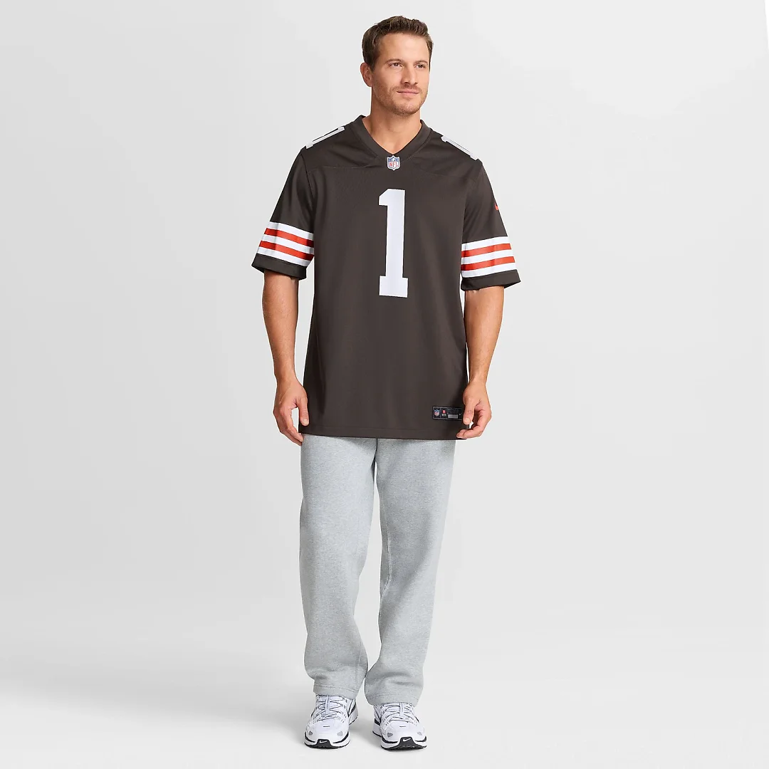 Zennovawear KC Concepcion Cleveland Browns 2026 NFL Draft First Round Pick No. 24 Team Game Jersey - Brown