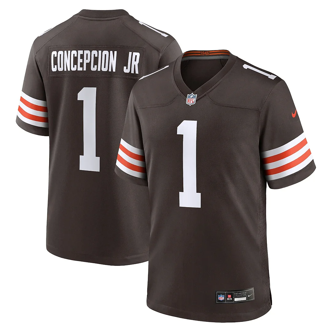 Zennovawear KC Concepcion Cleveland Browns 2026 NFL Draft First Round Pick No. 24 Team Game Jersey - Brown