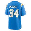 Zennovawear Keaton Mitchell Los Angeles Chargers Team Game Jersey - Powder Blue