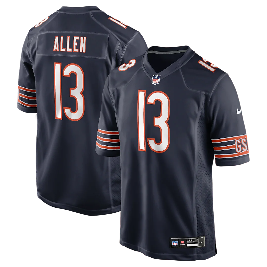 Zennovawear Keenan Allen Chicago Bears Team Game Jersey - Navy