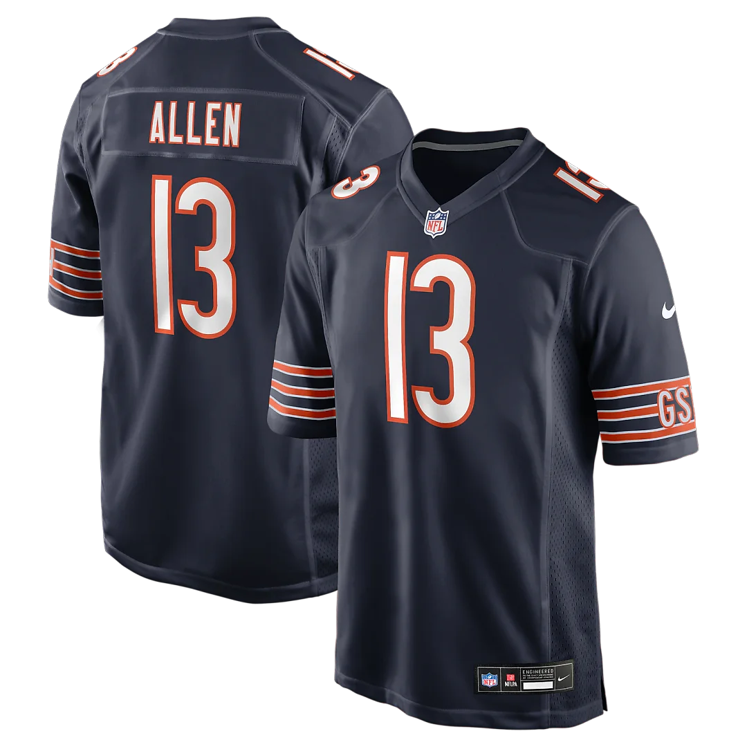 Zennovawear Keenan Allen Chicago Bears Team Game Jersey - Navy