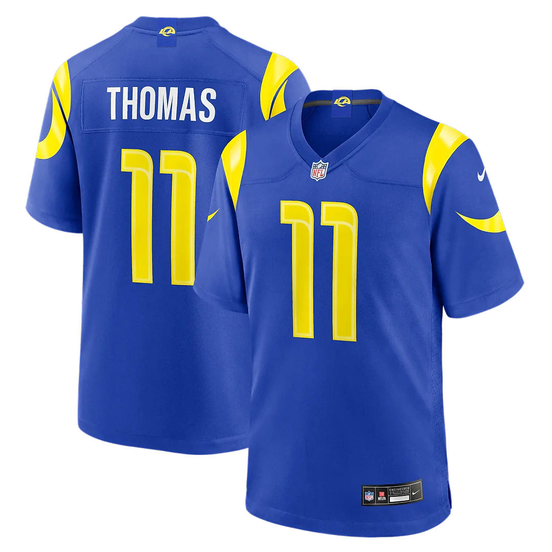 Zennovawear Keir Thomas Los Angeles Rams Team Game Jersey - Royal