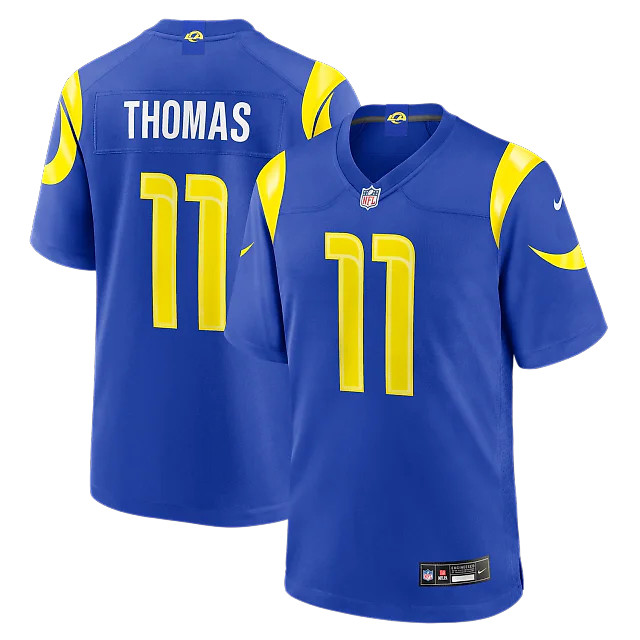 Zennovawear Keir Thomas Los Angeles Rams Team Game Jersey - Royal