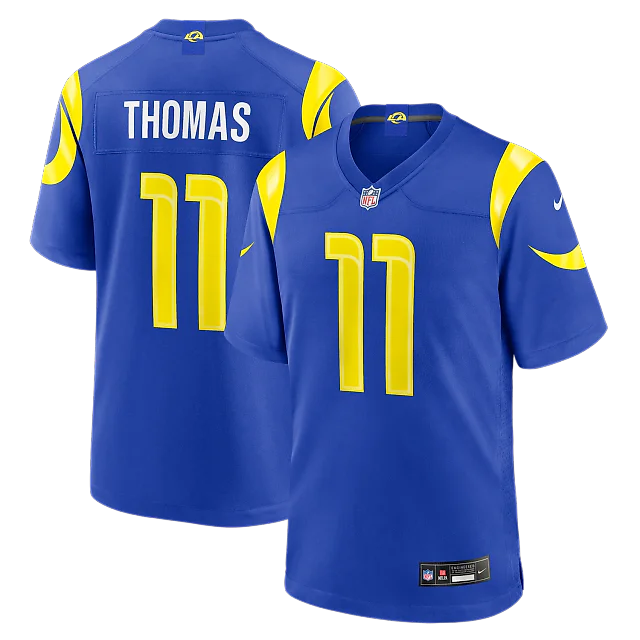 Zennovawear Keir Thomas Los Angeles Rams Team Game Jersey - Royal