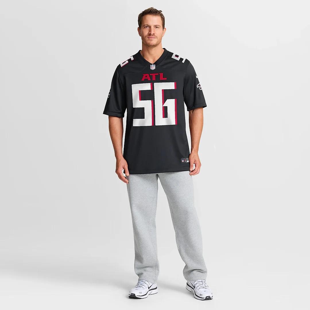 Zennovawear Keith Brooking Atlanta Falcons Game Retired Player Jersey - Black