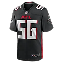 Zennovawear Keith Brooking Atlanta Falcons Game Retired Player Jersey - Black