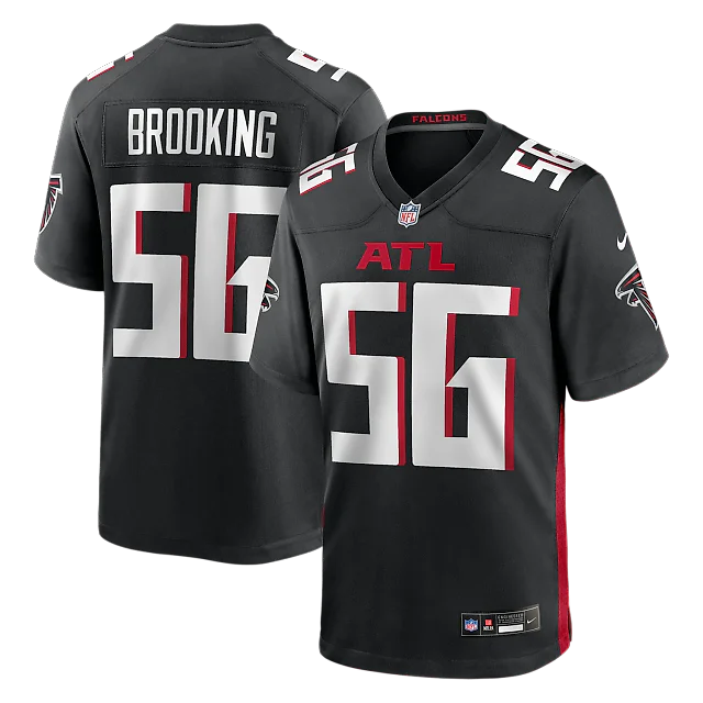 Zennovawear Keith Brooking Atlanta Falcons Game Retired Player Jersey - Black