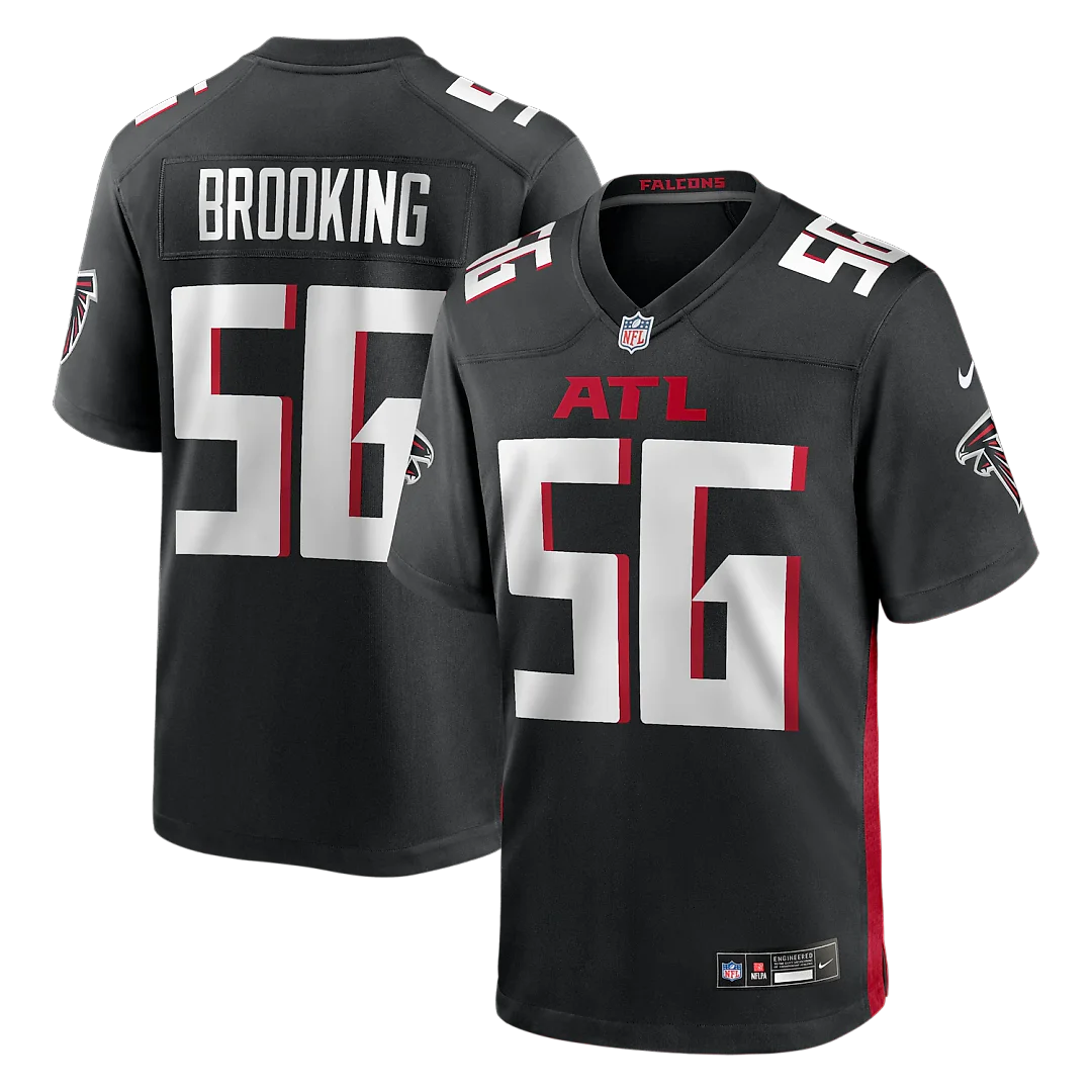 Zennovawear Keith Brooking Atlanta Falcons Game Retired Player Jersey - Black