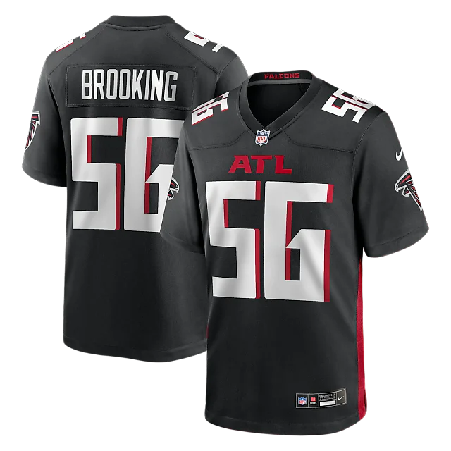 Zennovawear Keith Brooking Atlanta Falcons Game Retired Player Jersey - Black