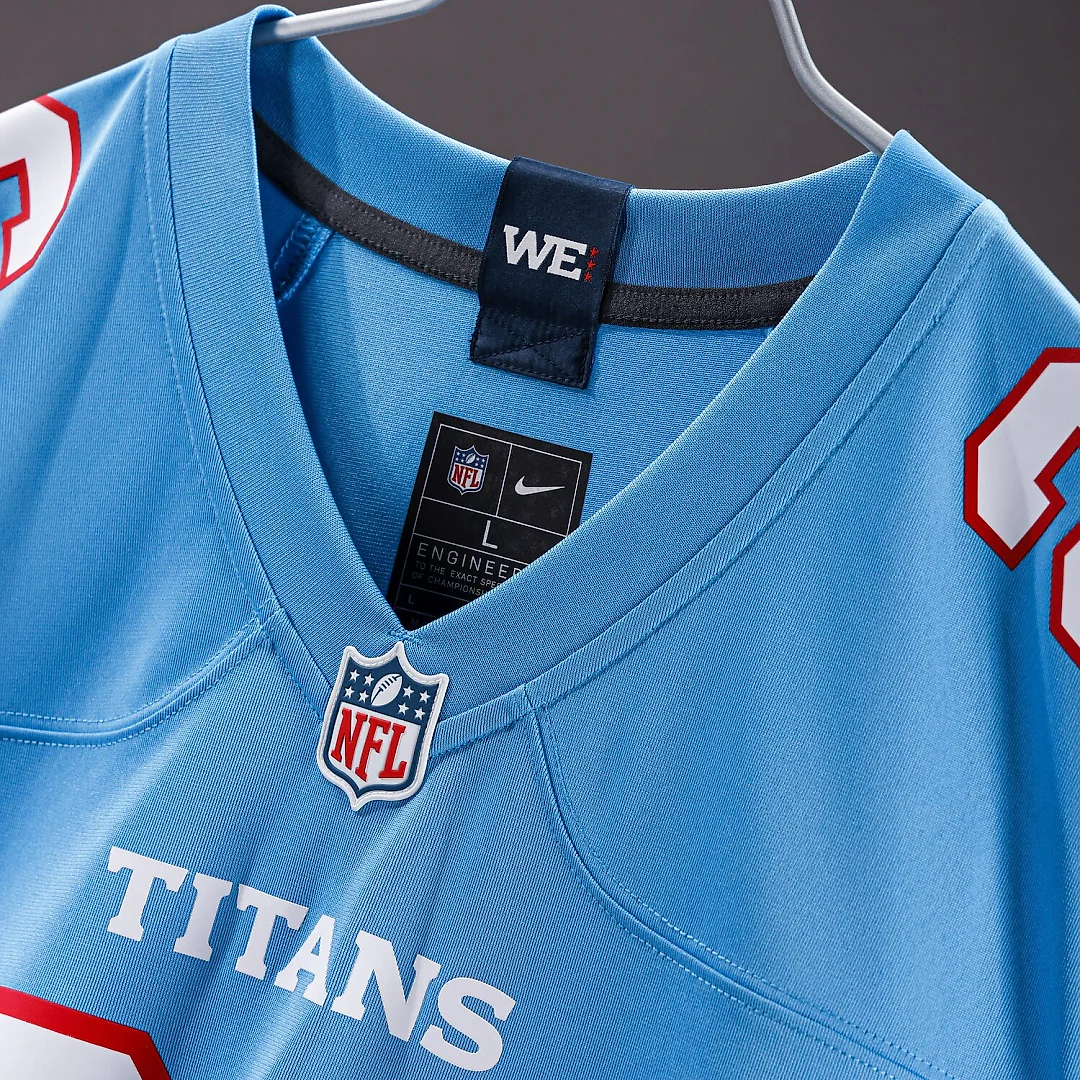 Zennovawear Keldric Faulk Tennessee Titans Team Game Jersey - Light Blue